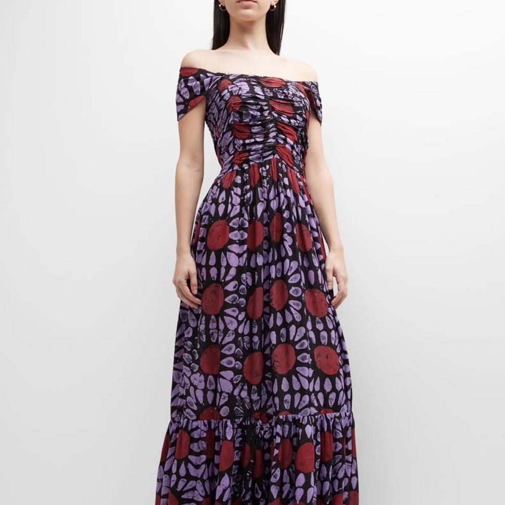 Busayo Olumide Square-Neck Cap-Sleeve Maxi Dress - Picture 1 of 6
